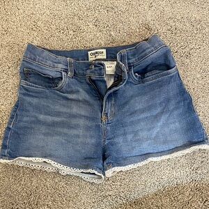 OshKosh B'gosh girls Jean Shorts with Lace Trim